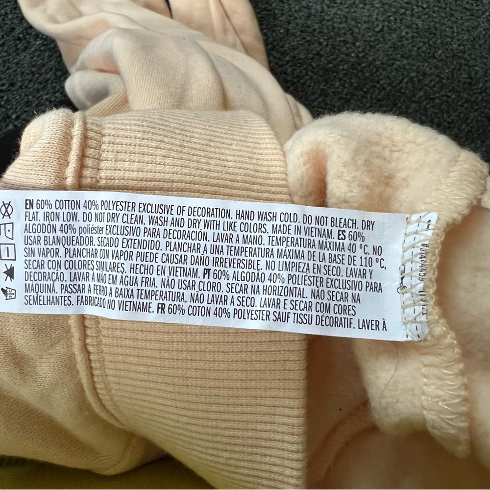 FOREVER21 Pastel Yellow Sweatpants Loungewear Baggy Cotton Pants Back Pocket M - Picture 13 of 16